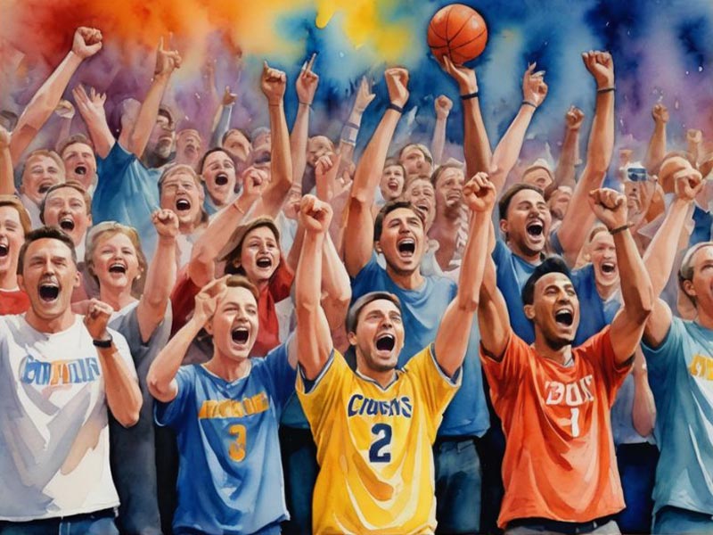 小姐姐和一群小伙一起打球，都分不清谁是对手谁是队友